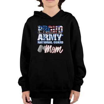 Proud Patriotic Army National Guard Mom Usa Flag Mother's Day Raglan Baseball Tee Youth Hoodie | Mazezy