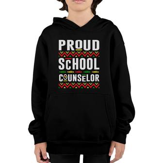 Proud School Counselor Black History Pride African American Youth Hoodie | Mazezy