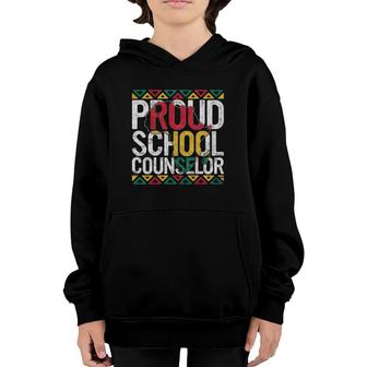 Proud School Counselor Gift Pride Black History Month Pupil Youth Hoodie | Mazezy