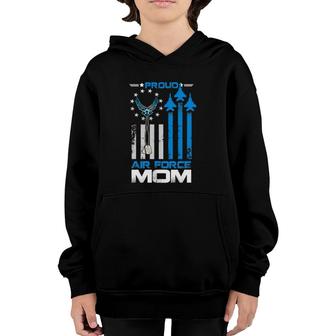 Proud Us Air Force Mom Usaf Veteran's Mom Proud Youth Hoodie | Mazezy