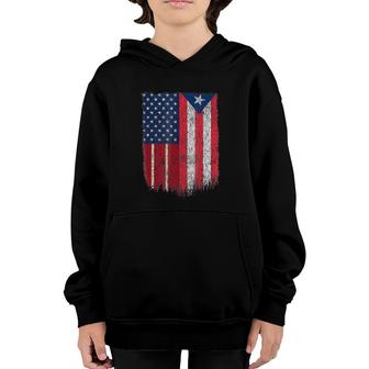 Puerto Rican American Us Puerto Rico Flag Pride Youth Hoodie | Mazezy