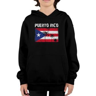 Puerto Rico Flag Puerto Rican Puertorriqueños Boricuas Youth Hoodie | Mazezy