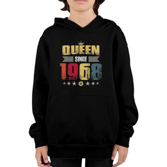 Queen Since 1968 Vintage 53Rd Birthday Gift For Women Youth Hoodie | Mazezy
