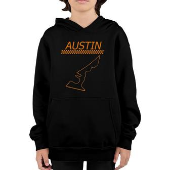 Race Track In Austin Car Racing Circuit Fan Youth Hoodie | Mazezy