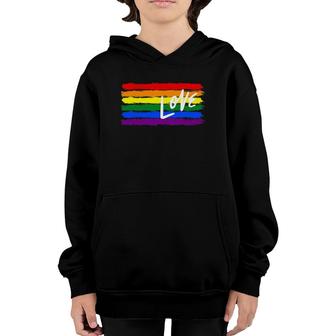 Rainbow Love Lgbtq Gay Pride Pride Month Love Wins Youth Hoodie | Mazezy