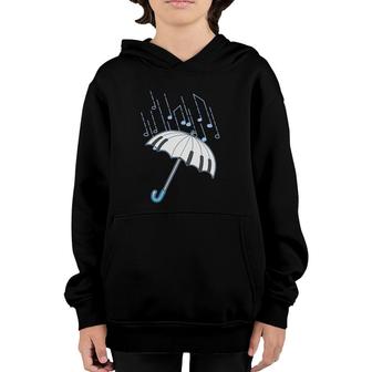 Raining Notes Piano Player Gift Keyboard Music Teacher Youth Hoodie | Mazezy