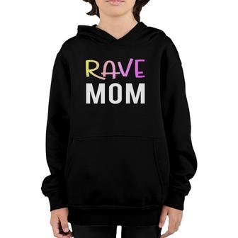 Rave Mom Funny Party Festival Fitted Youth Hoodie | Mazezy