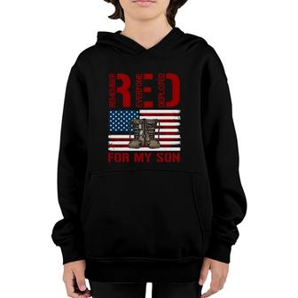 Red Friday Military Remember Everyone Deployed For My Son Youth Hoodie | Mazezy
