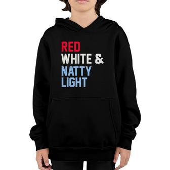Red White And Natty-Light 4Th Of July Youth Hoodie | Mazezy