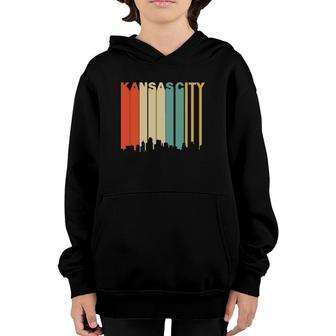 Retro 1970'S Style Kansas City Kansas Skyline Youth Hoodie | Mazezy