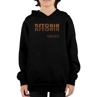 Retro Astoria Oregon Usa Gift Youth Hoodie | Mazezy