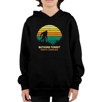 Retro Biltmore Forest, North Carolina Bigfoot Souvenir Youth Hoodie | Mazezy