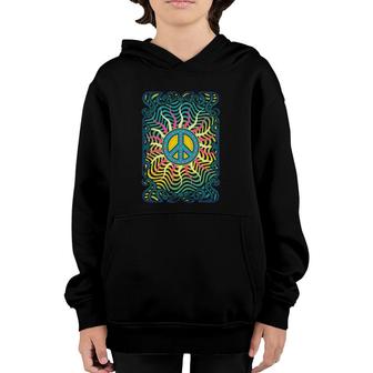 Retro Peace Vintage 60'S 70'S Hippie Gift Tie Dye Youth Hoodie | Mazezy