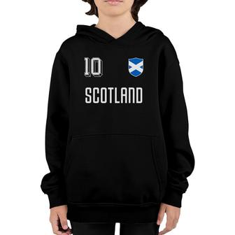 Retro Scotland Soccer Jersey Scottish Number 10 Football Youth Hoodie | Mazezy