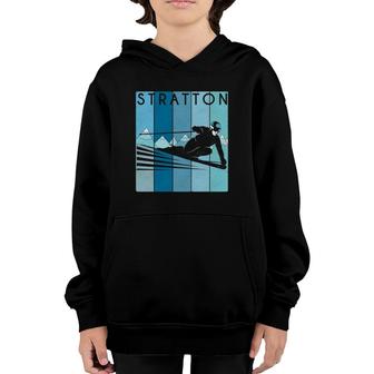Retro Stratton Vermont Ski Vintage Stratton Vt Ski Youth Hoodie | Mazezy