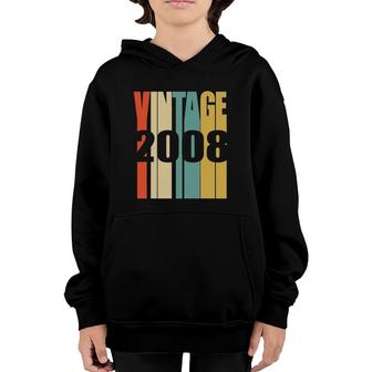 Retro Vintage 2008 13 Yrs Old Bday 13Th Birthday Tee Youth Hoodie | Mazezy