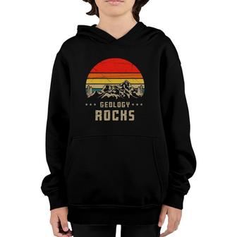 Rock Collector Geologist Mountains Nature Retro Geology Youth Hoodie | Mazezy
