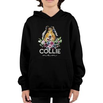 Rough Collie Dog Mom Pet Lover Youth Hoodie | Mazezy