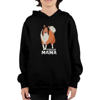 Rough Collie Mama Dog Pet Youth Hoodie | Mazezy