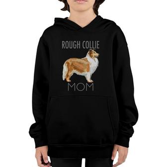 Rough Collie Mom Dog Tee Youth Hoodie | Mazezy