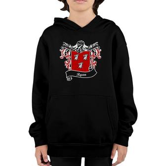 Ryan Coat Of Arms Surname Last Name Family Crest Youth Hoodie | Mazezy