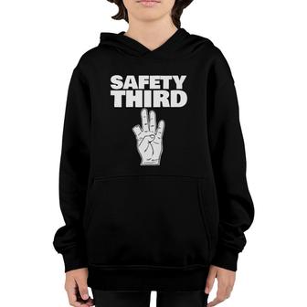 Safety Third Funny Missing Finger Safety Third Youth Hoodie | Mazezy