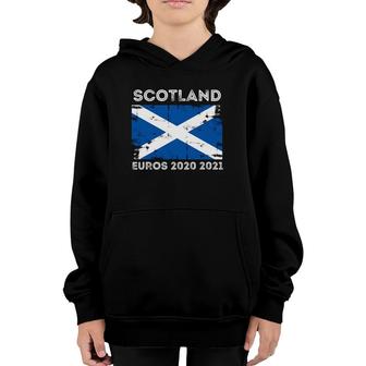 Scotland Flag Euros 2020 2021 Football Fans Design Youth Hoodie | Mazezy