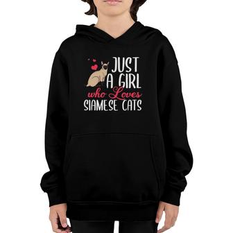 Siamese Cat Gift Kitten Owner Lover Youth Hoodie | Mazezy