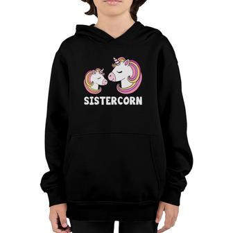 Sistercorn Unicorn Sister And Baby Mother's Day Gift Youth Hoodie | Mazezy