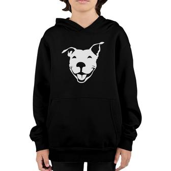 Smiling American Pit Bull Terrier Nickerstickers Youth Hoodie | Mazezy