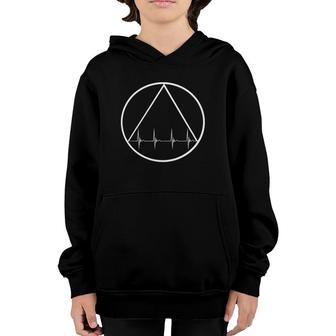Sober Recover Heartbeat Ekg Pulse Aa Sobriety Abstinence Youth Hoodie | Mazezy