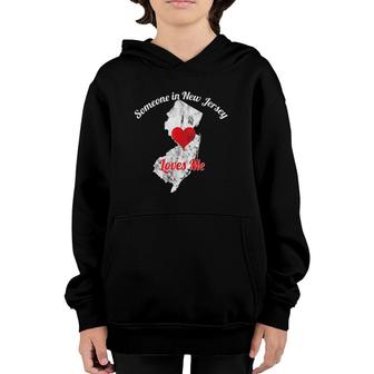 Someone In New Jersey Loves Me Jersey Lover Youth Hoodie | Mazezy