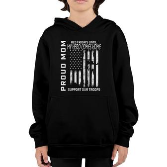 Son Daughter Mom Red Friday Military Support Troops Usa Flag Zip Youth Hoodie | Mazezy
