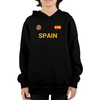 Spain -Espana Flag Jersey Soccer -Football Youth Hoodie | Mazezy