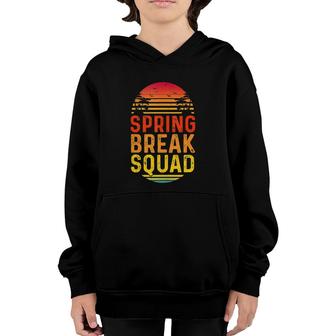 Spring Break Squad 2022 Retro Vintage Sunset Matching Tank Top Youth Hoodie | Mazezy