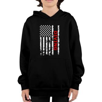 Springboard Diving Usa Divers Pool , Divers Gift Youth Hoodie | Mazezy