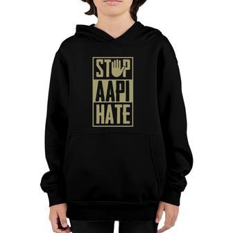 Stop Aapi Hate Stop Hand Sign Asian American Pride Love Youth Hoodie | Mazezy AU