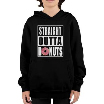 Straight Outta Donuts Gift Youth Hoodie | Mazezy CA