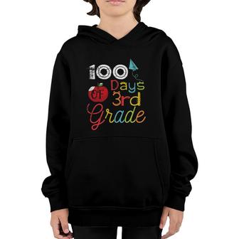 Student Gift 100 Days Of 3Rd Grade 100 Days Of School Youth Hoodie | Mazezy