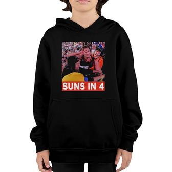 Suns In Four Basketball Youth Hoodie | Mazezy