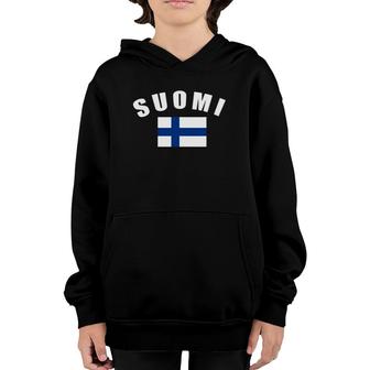 Suomi Finland Flag Finnish National Country Flag Suomi Flag Youth Hoodie | Mazezy