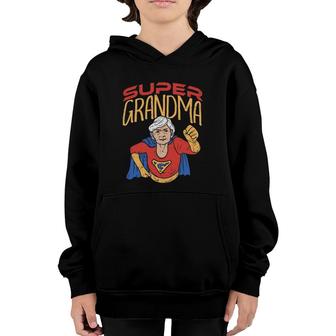 Super Grandma Funny Grandmother Superhero Youth Hoodie | Mazezy