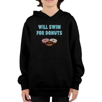 Swimming Donut Swim Quotes Swimmer Gifts Youth Hoodie | Mazezy