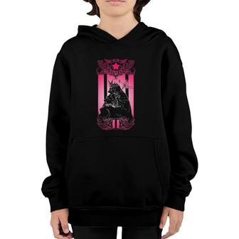 Tarot Card  High Priestess Occult Scary Gothic Youth Hoodie
