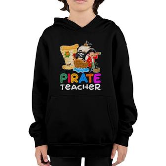 Teaching Gift Idea Pirate Student Learning Teacher Youth Hoodie | Mazezy