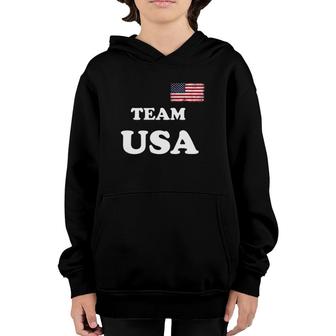 Team Usa 2021 Flag Summer Olympics Games Vintage Tee Youth Hoodie | Mazezy AU