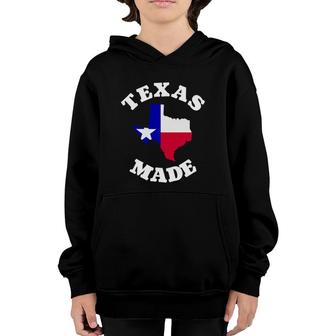 Texas Made Red White And Blue Texas Flag Texas State Pride Youth Hoodie | Mazezy