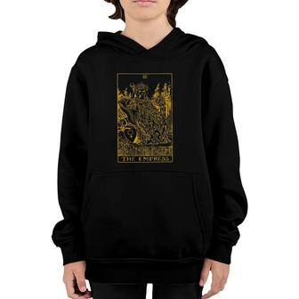 The Empress Gold Tarot Card Youth Hoodie | Mazezy CA