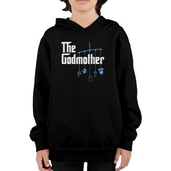 The Godmother Of New Baby Boy - Funny Pun Gift Youth Hoodie | Mazezy