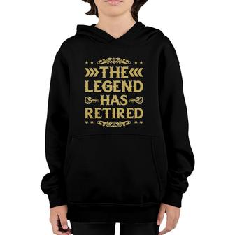 The Legend Has Retired Vintage Retirement Gifts Youth Hoodie | Mazezy